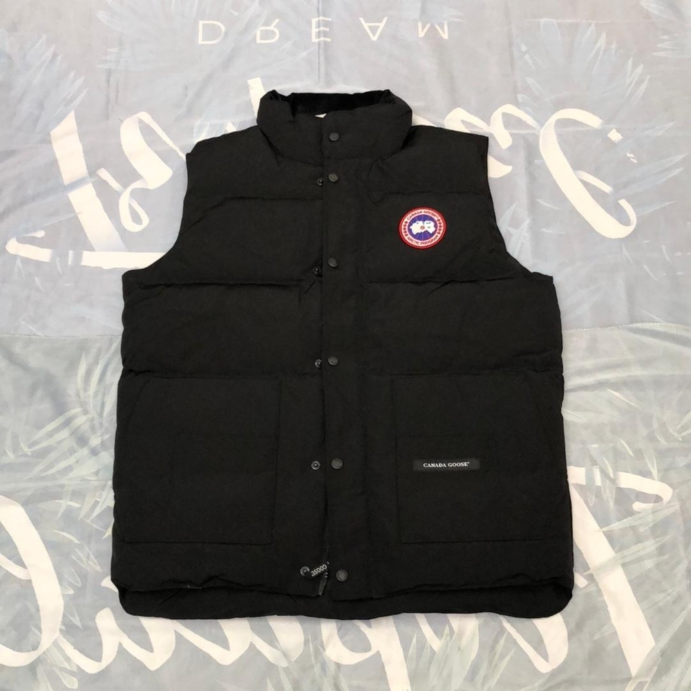 Canada Goose Black Men's Vest with Logo